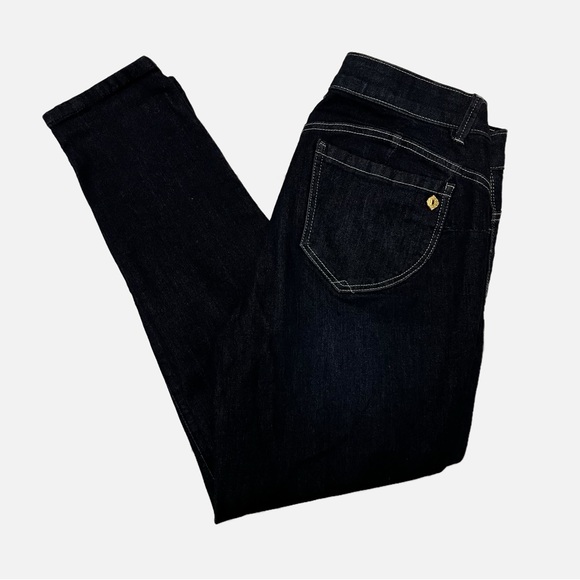 Democracy Ab-Solution Ankle Skimmer Indigo Denim Skinny Jeans Size 10 - Picture 3 of 6